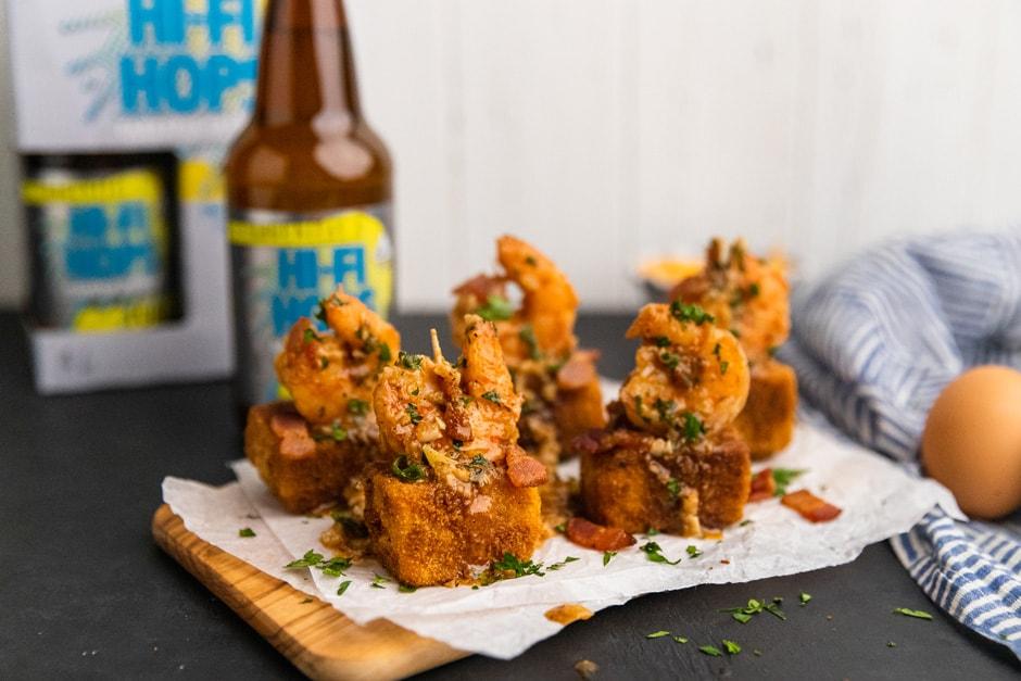 Shrimp & Crispy Fried Grits Bites with Hi-Fi Hops Tuner
