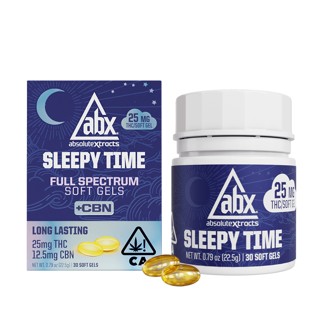ABX Sleepy Time Solventless + CBN Soft Gels 25mg